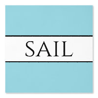 SAIL Raffiné Robin Oeuf Bleu Noir Blanc rayures