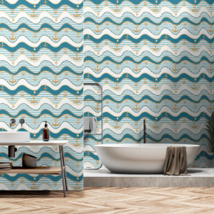 Papier Peint Salle de bain nautique
