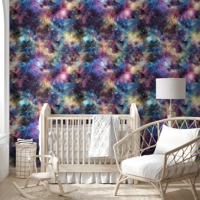 Papier Peint Salle galaxie étoile nuit garçons chambre (Enfants)