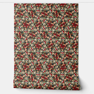 Papier Peint Santa Claus Femme Design Motif