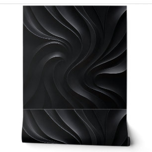 Papier peint sculpté métallisé noir - Obsidian Dri