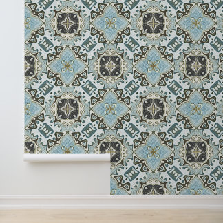 Papier Peint Seafoam Green Turquoise Turquoise Tribe Bohème Art