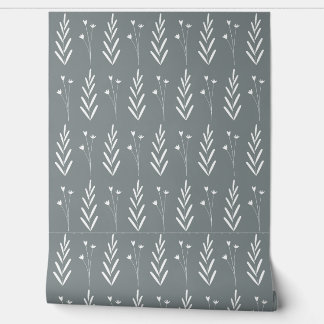 Papier Peint seamless botanical  simple pattern  with plants in