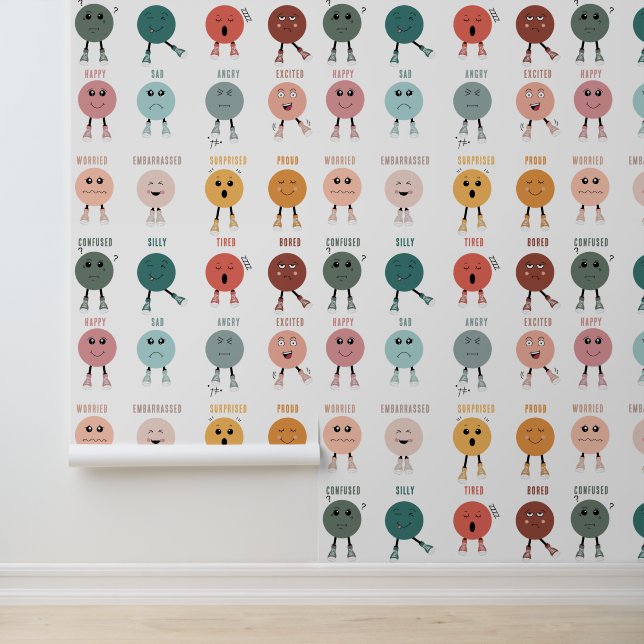 Papier Peint Sentiments Émotions Visages Graphique Décor de cla (Application)