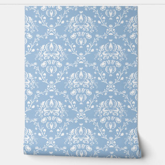 Papier Peint Sky Blue Damask