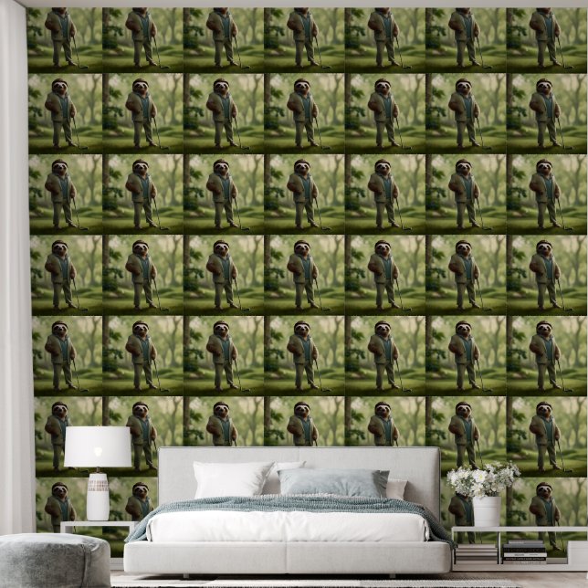 Papier Peint Sloth Golf Player, (Chambre à coucher)