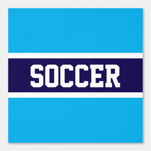 Papier Peint SOCCER Athletic Navy Azure Blue White Stripes