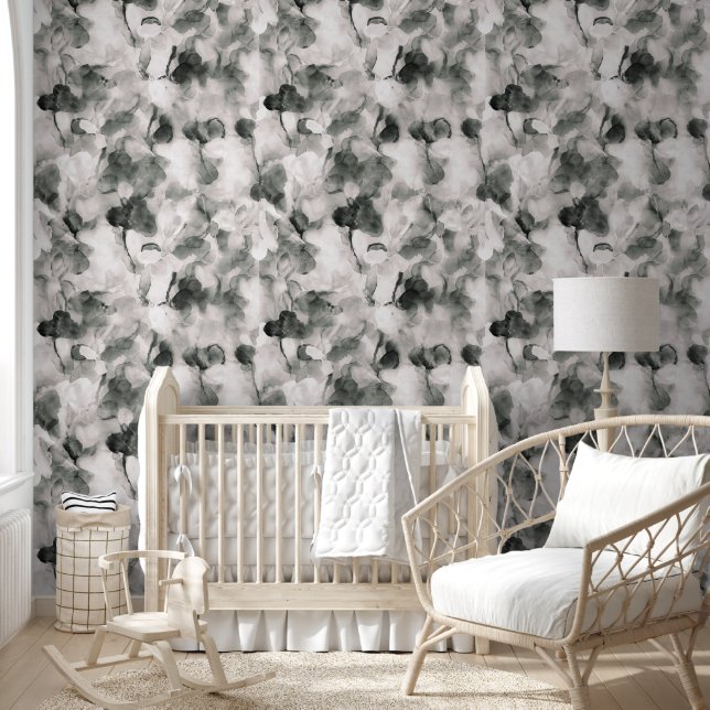 Papier Peint Sogno di Primavera en noir et blanc (Enfants)