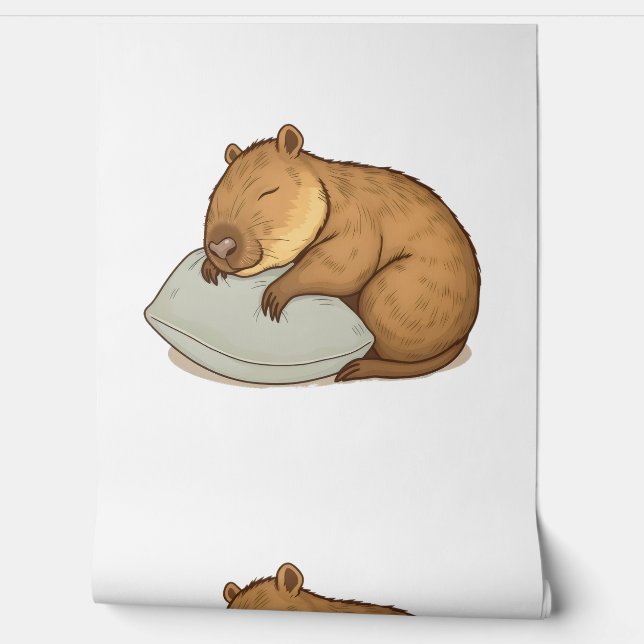Papier Peint sommeil Capybara Sleepybara (Déroulement)