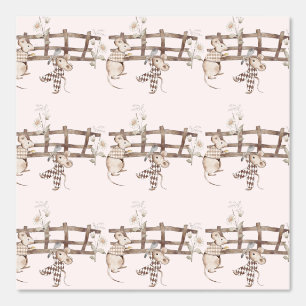 Papier Peint Souris et clôtures de ferme