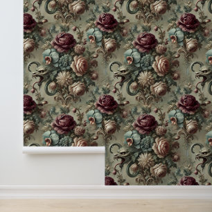 Papier Peint Spellhound - Gothique Floral Baroque