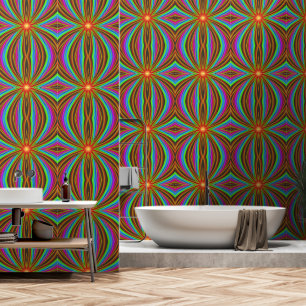 Papier Peint Spirale Vortex Néon – Conception de Mouvement Frac