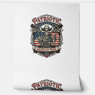 Papier Peint Squelette Cowboy Patriotique Squelette Patriote So