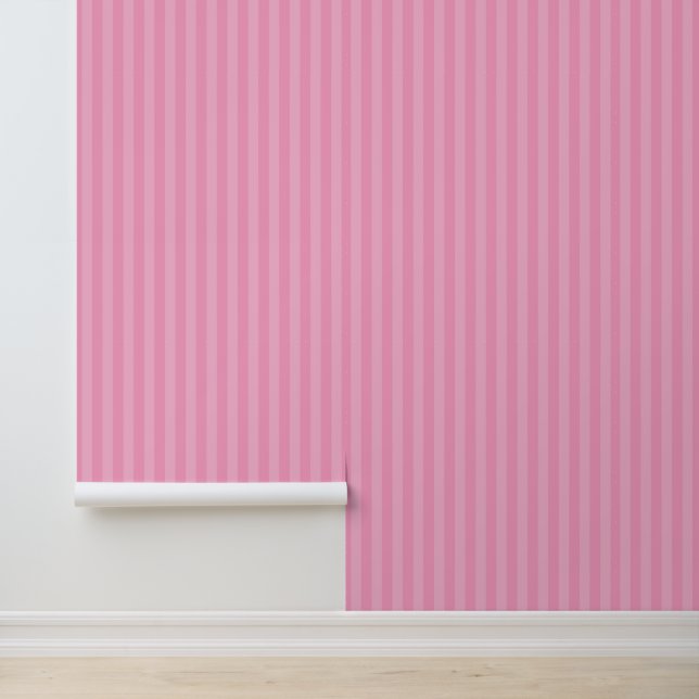 Papier Peint Steampunk Candy Pink Stripes (Application)