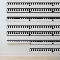 Stick minimal noir ligne blanche moderne rétro
