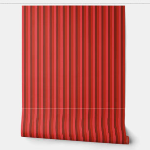 Papier Peint Style champêtre 1/4" Rustique en bandes rouges