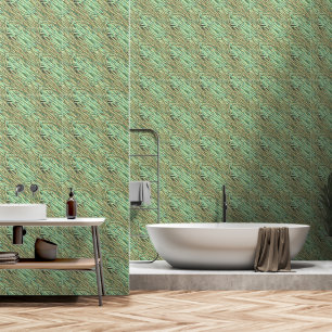 Papier Peint Style William Morris Vintage Green Orang