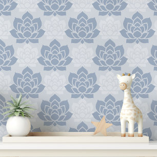 Papier Peint Succulente Sophistiquée Bleue
