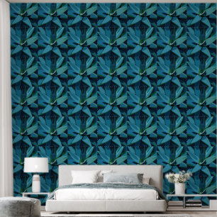 Papier Peint Succulentes Agave Bleu Cactus Succulentes