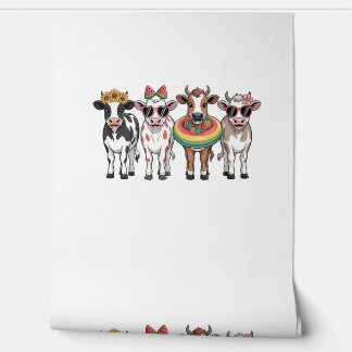 Papier Peint Summer Cows PNG, Beach Farm