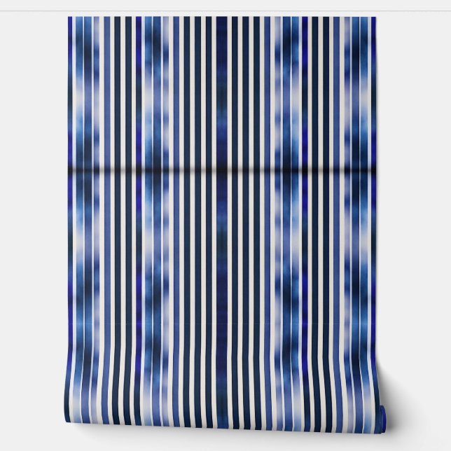 Papier Peint Summer Popular Navy Blue Boat Stripes Collection (Déroulement)