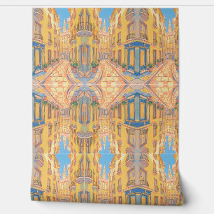 Papier Peint Sunny European Street Architecture confortable Art