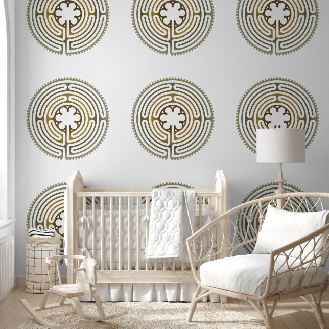 Papier Peint Symbole de géométrie sacrée - Chartres Labyrinthe  (Enfants)