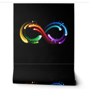 Papier Peint Symbole de l'infini des comètes arc-en-ciel