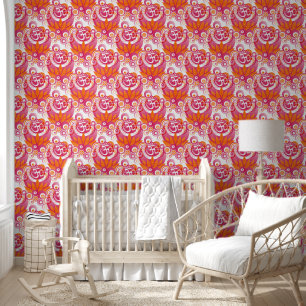 Papier Peint Symboles spirituels Om Lotus - motif sans fin 3