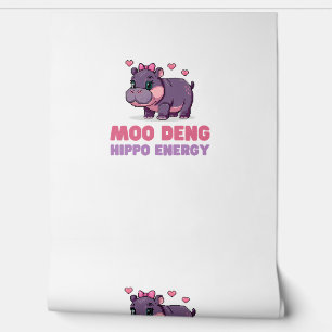 Papier Peint T MOO DENG HIPPO ÉNERGIE Comique Amateur d'Animaux