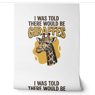 Papier Peint T-shirt à motif de girafe drôle gravure vintage_1