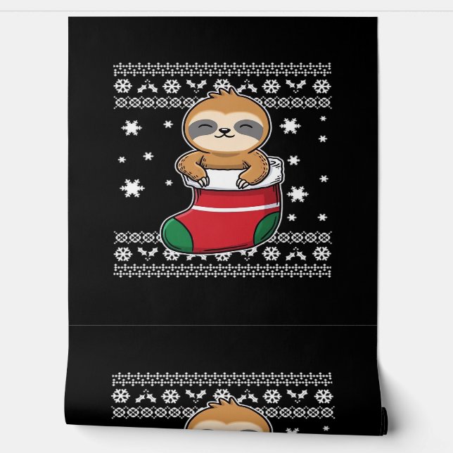 Papier Peint T-shirt classique de Noël Sloth (Déroulement)
