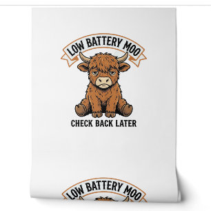 Papier Peint T-shirt drôle de vache des Highlands mauvaise hume