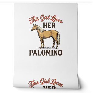 Papier Peint T-Shirt vintage gravure amateur de cheval Palomino
