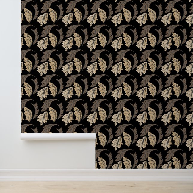 Papier Peint Tan Brown et ivoire moderne (Application)