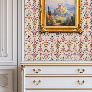 Papier Peint Tapisserie Rose enchantée Princesscore