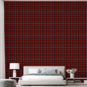 Papier Peint Tartan écossais rouge et noir