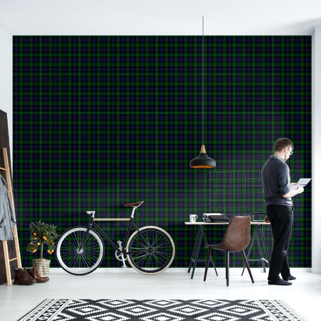 Papier Peint Tartan noir (Salon)