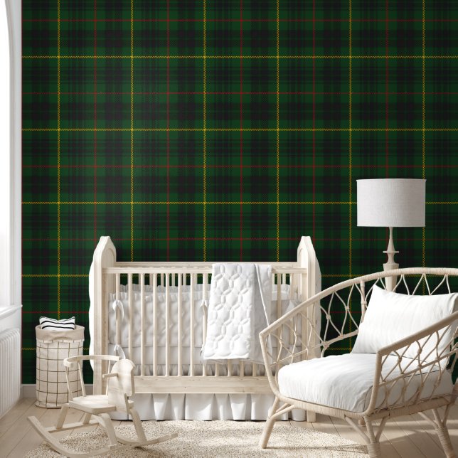 Papier Peint - Tartan Vert (Enfants)