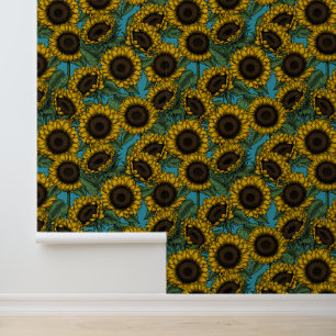 Papier Peint Terrain de tournesol