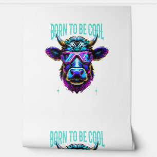 Papier Peint Tête de vache, lunettes de vache, drôle, Né, à êtr