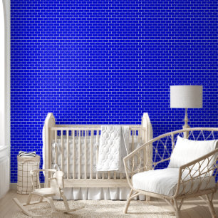 Papier Peint Texture de briques bleues tendance