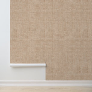 Papier Peint Texture de tissu de lin naturel en beige chaud