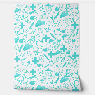 Papier Peint Thème Médicale Peel and Stick Healthcare Decor
