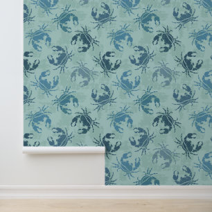 Papier Peint Tie Dye Motif De Crabes