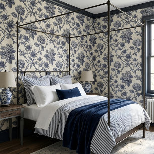 Papier Peint Toile Botanique   Hortensia et Chardon-Marie