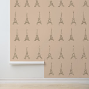 Papier peint Tour Eiffel rose pâle