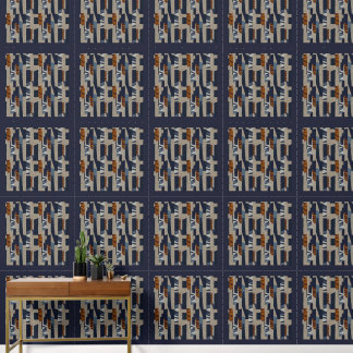 Papier Peint Tribu Géométrique (Répétitif) Luxe