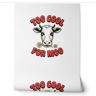 Papier Peint Trop Cool Pour Moo Vache Drôle Design De T-Shirt V
