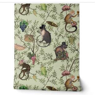 Papier Peint Tropical Vintage Monkey Gardenparty Chinoiserie